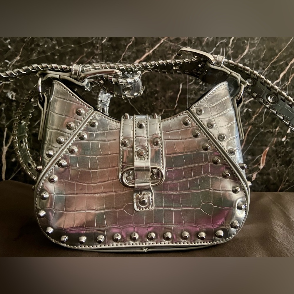 Urban Outfitters Silver Studded Handbag